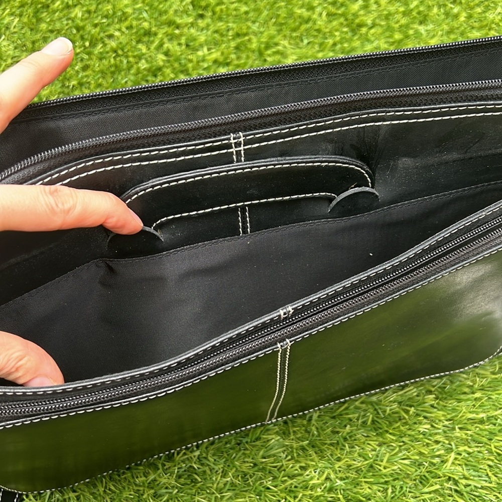 NWT Wilsons Executive Portfolio Black Leather - Picture 11 of 14